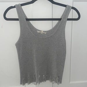 Distressed tank top